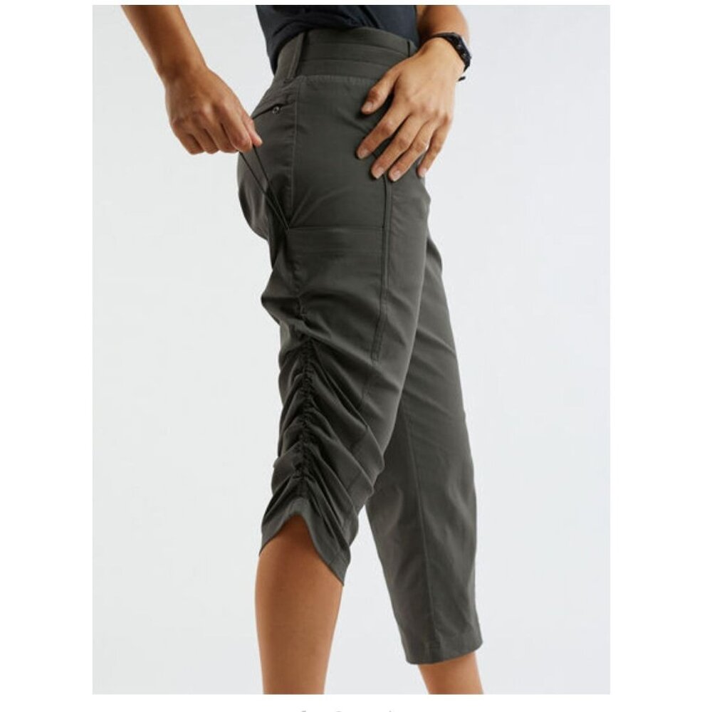 NWT Title Nine Women Gray Clamber Capri Hiking Nylon Pants 12 MSRP$109 - Picture 5 of 12